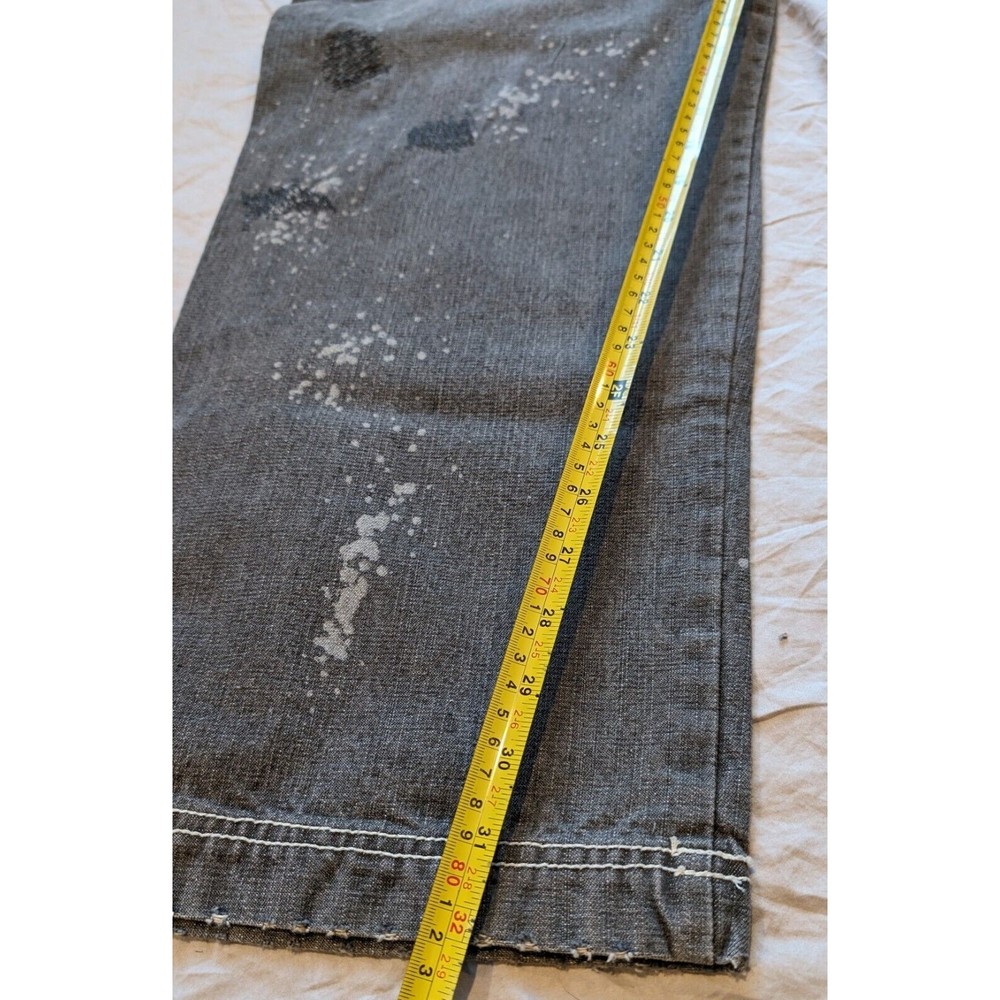Vintage Y2K PJ MARK Men's Gray Denim Jeans 34/32 Baggy Wide Leg Cholo Skater - Picture 12 of 12